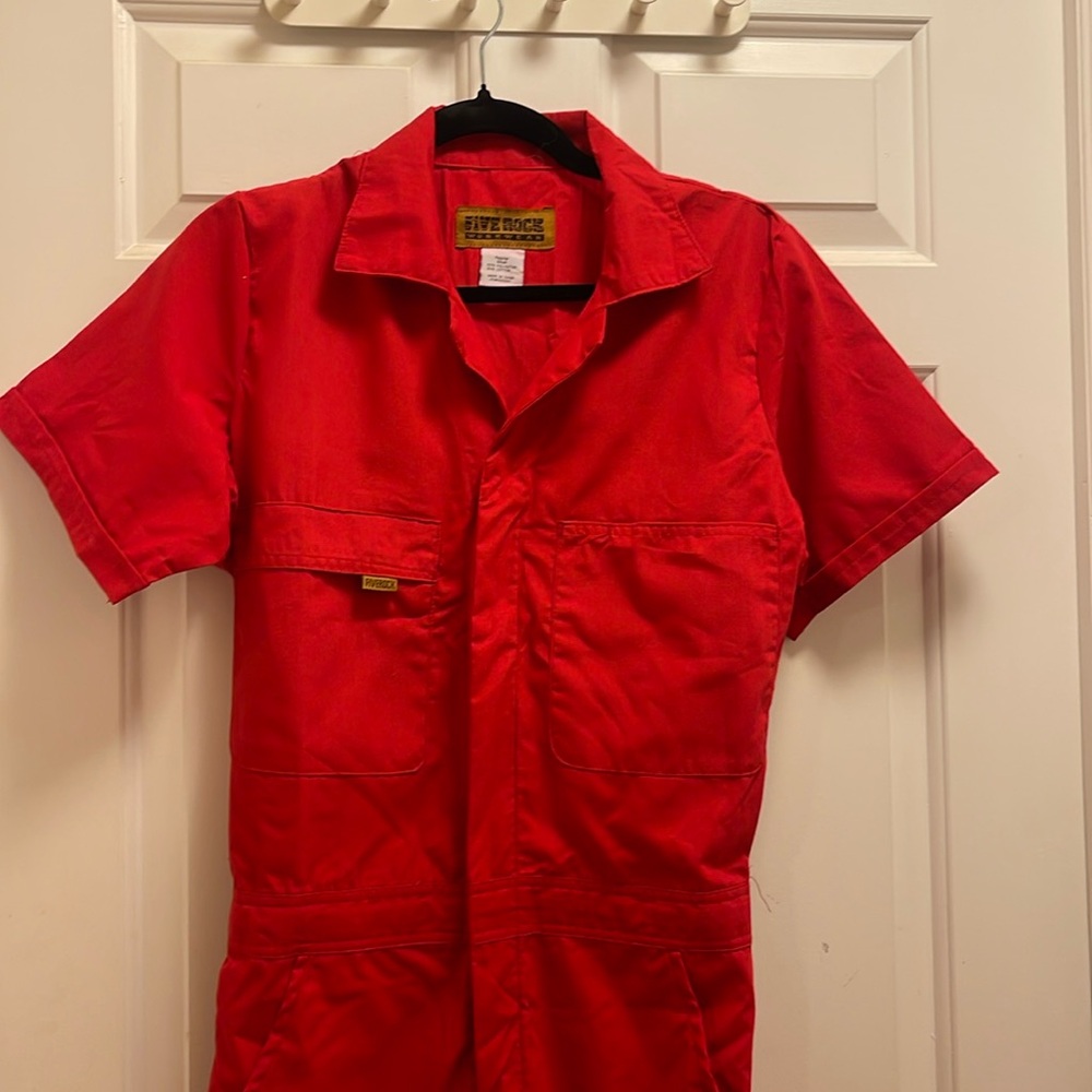 Red.  Size small. Jumpsuit